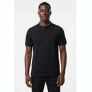 Mandrain Collar Polo Shirt Black Nawao.com