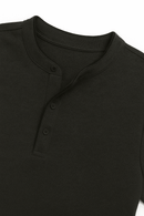 Mandrain Collar Polo Shirt Charcoal Nawao.com