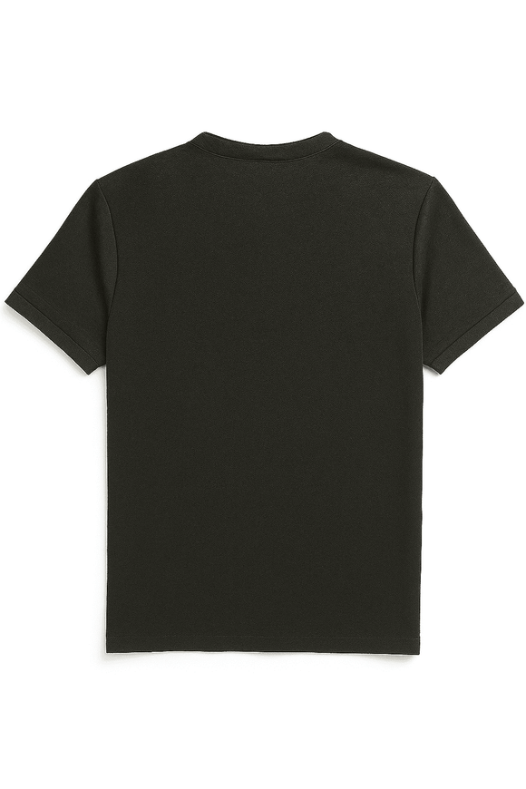 Mandrain Collar Polo Shirt Charcoal Nawao.com