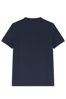 Mandrain Collar Polo Shirt Navy Nawao.com