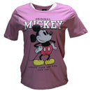 Mauve Mickey Printed T Shirt Nawao.com