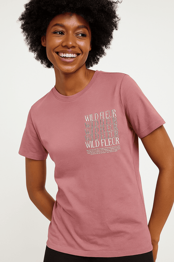 Mauve Oversized T Shirt Nawao.com