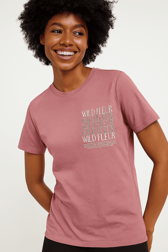 Mauve Oversized T Shirt Nawao.com