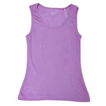 Mauve Plain Rib Vest Nawao.com