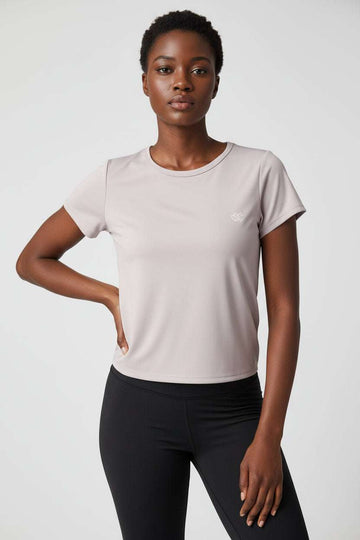 Mauve Short Sleeve Active T Shirt Nawao.com
