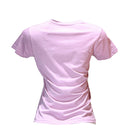 Mauve Short Sleeve V Neck T Shirt Nawao.com