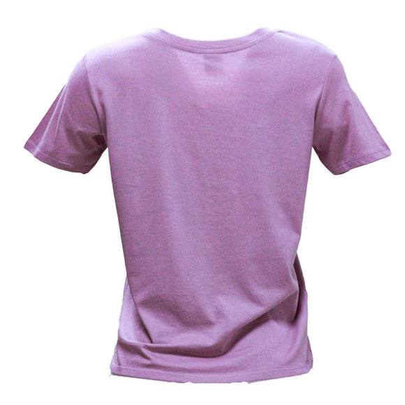 Mauve Stitch Printed T Shirt Nawao.com