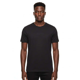 Mens Jacquard Tshirt With Logo Black Nawao.com