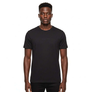 Mens Jacquard Tshirt With Logo Black Nawao.com