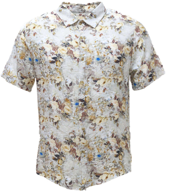 Mens S/Slvs Printed Shirts With Regular Collar Nawao.com