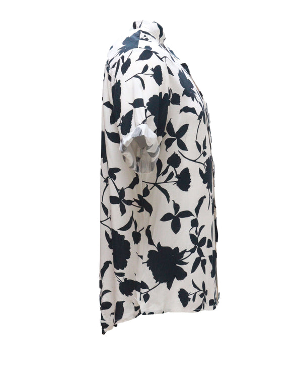 Mens S/Slvs Printed Shirts With Round Neck Collar Nawao.com