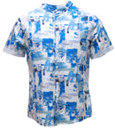Mens S/Slvs Printed Shirts With Round Neck Collar Nawao.com