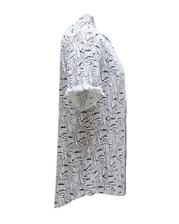 Mens S/Slvs Printed Shirts With Round Neck Collar Nawao.com