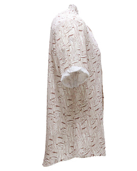 Mens S/Slvs Printed Shirts With Round Neck Collar Nawao.com