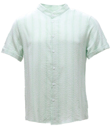 Mens S/Slvs Printed Shirts With Round Neck Collar Nawao.com