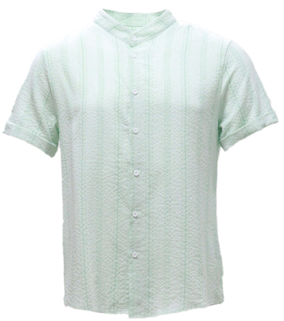 Mens S/Slvs Printed Shirts With Round Neck Collar Nawao.com