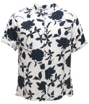 Mens S/Slvs Printed Shirts With Round Neck Collar Nawao.com