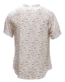 Mens S/Slvs Printed Shirts With Round Neck Collar Nawao.com