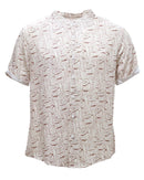 Mens S/Slvs Printed Shirts With Round Neck Collar Nawao.com