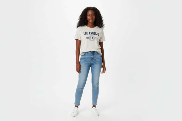 Mid Grey Graphic T Shirt Nawao.com
