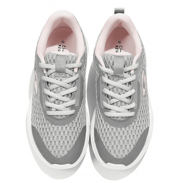 Mid Grey Mesh Lace Up Sneaker Nawao.com