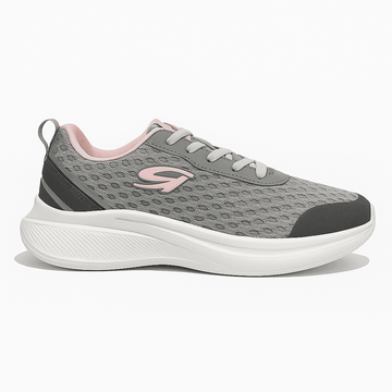 Mid Grey Mesh Lace Up Sneaker Nawao.com