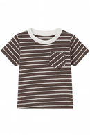 Mid Grey Striped Yarndyed Tshirt Nawao.com