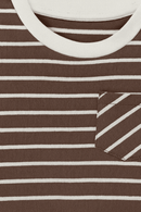 Mid Grey Striped Yarndyed Tshirt Nawao.com