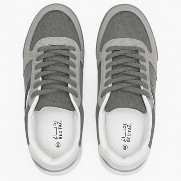 Mid Grey Stripped Sneaker Nawao.com