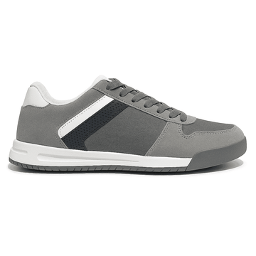 Mid Grey Stripped Sneaker Nawao.com