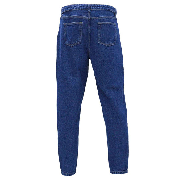 Mid Wash Basic 5 Pocket Standard Fit Jeans Indigo Nawao.com