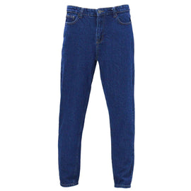 Mid Wash Basic 5 Pocket Standard Fit Jeans Indigo Nawao.com