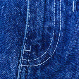 Mid Wash Blue Wide Leg Denim Jeans Nawao.com