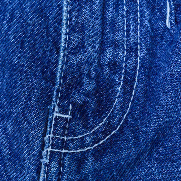 Mid Wash Blue Wide Leg Denim Jeans Nawao.com