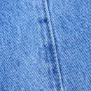 Mid Wash Blue Wide Leg Paneled Denim Jeans Nawao.com