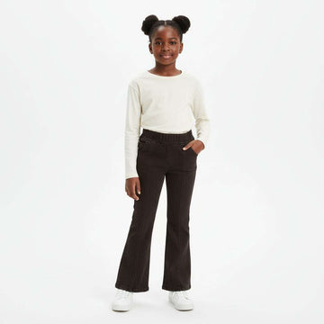 Mid Wash Paneled Flared Denim Jeans Nawao.com