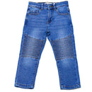 Mid Wash Slim Fit Biker Jeans Blue 6 7 Years Nawao.com