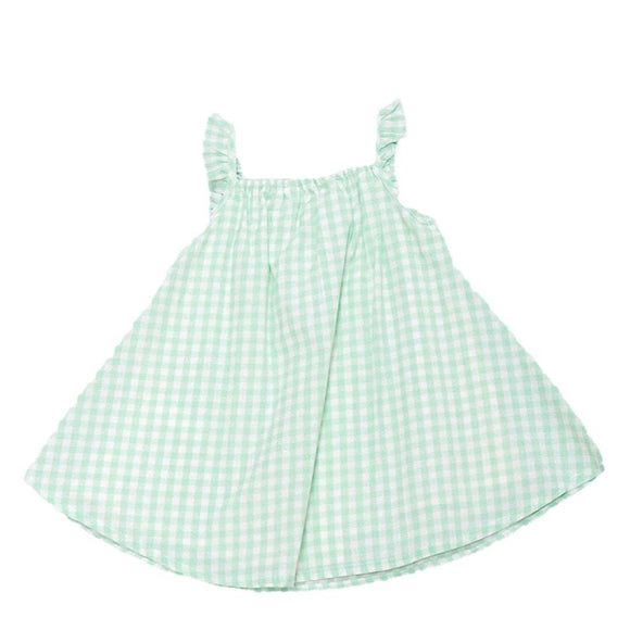 Mint Checks Dress Nawao.com