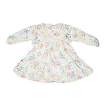 Mint Full Sleeve Poplin Dress Nawao.com