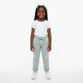 Mint Heart Allover Print Track Pants Nawao.com