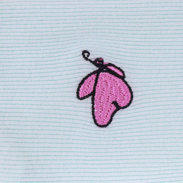 Mint Placement Embroidery Rib Nawao.com