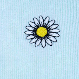 Mint Placement Embroidery Rib T Shirt Nawao.com