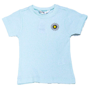 Mint Placement Embroidery Rib T Shirt Nawao.com