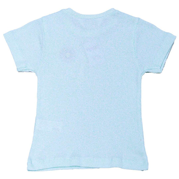Mint Placement Embroidery Rib T Shirt Nawao.com