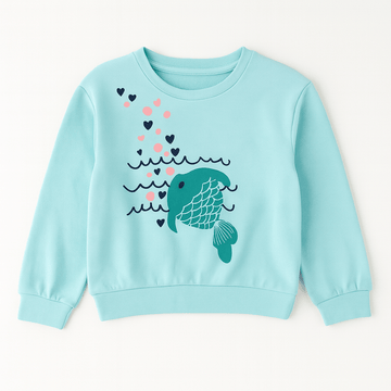 Mint Placement Print Sweatshirts Nawao.com