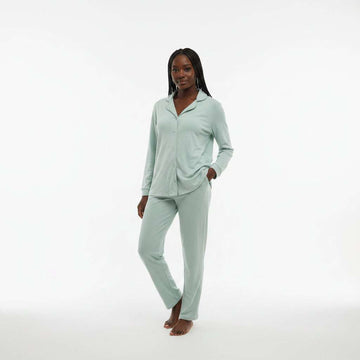 Mint Solid Classic Pajama Set Mint Uk10 Nawao.com