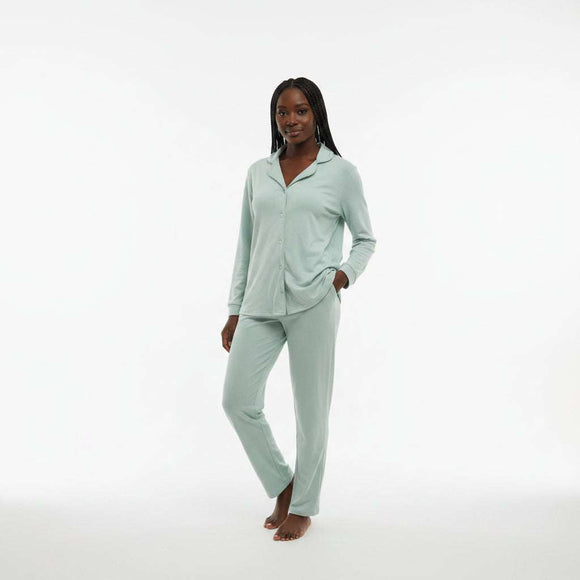 Mint Solid Classic Pajama Set Mint Uk10 Nawao.com