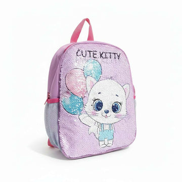 Multi Colour Charcater Embellished Sequins Backpack Nawao.com