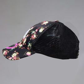 Multi Colour floral printed cap Nawao.com