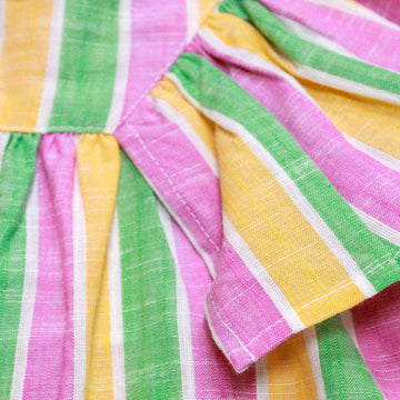 Multi Stripesflutter Blouse Nawao.com